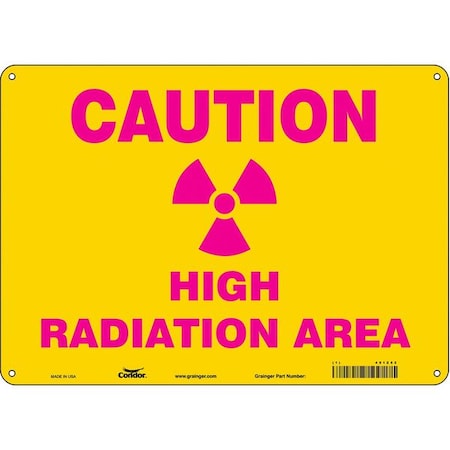 Safety Sign, 10 in Height, 14 in Width, Polyethylene, Horizontal Rectangle, English, 451Z52 MPN:451Z52