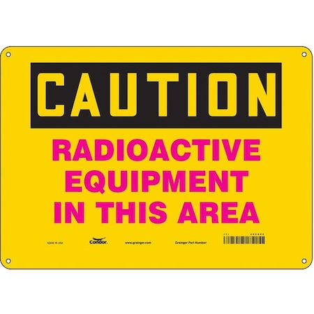 Safety Sign, 10 in Height, 14 in Width, Polyethylene, Horizontal Rectangle, English, 452A02 MPN:452A02