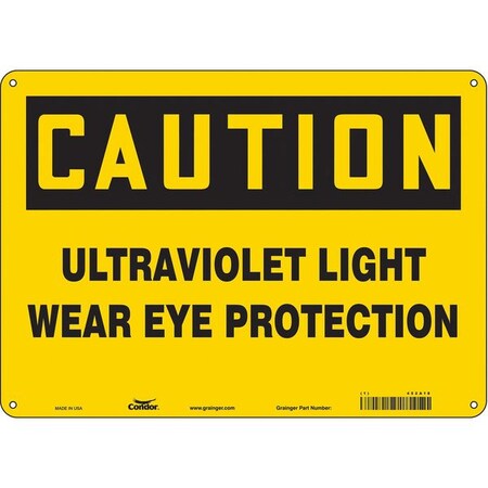 Radiation Safety Sign, 10 in Height, 14 in Width, Aluminum, Horizontal Rectangle, English MPN:452A18
