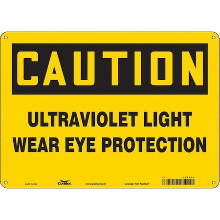 Safety Sign, 10 in x 14 in, Polyethylene MPN:452A20