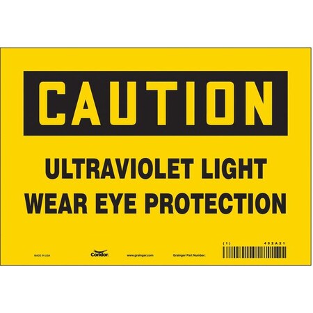 Radiation Safety Sign, 7 in Height, 10 in Width, Vinyl, Vertical Rectangle, English MPN:452A21