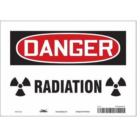 Safety Sign, 7 in Height, 10 in Width, Vinyl, Vertical Rectangle, English, 452A43 MPN:452A43