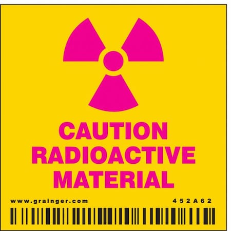 Safety Sign, 2 1/4 in H, 2 1/4 in W, Vinyl, Square, 452A62 MPN:452A62