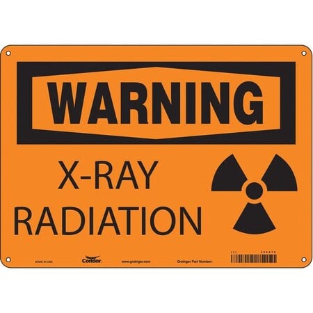 Safety Sign, 10 in Height, 14 in Width, Vinyl, Horizontal Rectangle, English, 452A76 MPN:452A76
