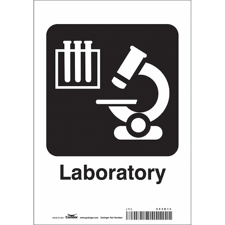Laboratory, 7 in W x 10 in H, Horizontal Rectangle, Vinyl, 453K13 MPN:453K13