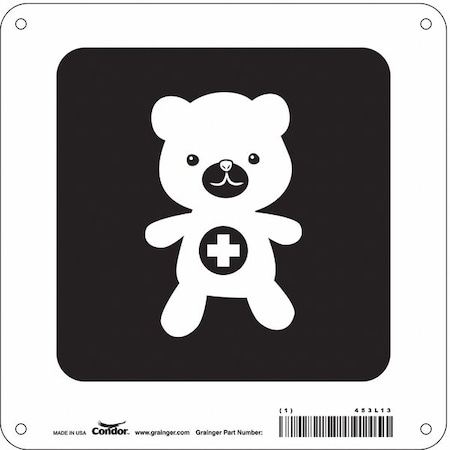 Pediatrics, 8 in W x 8 in H, Square, Aluminum, 453L13 MPN:453L13