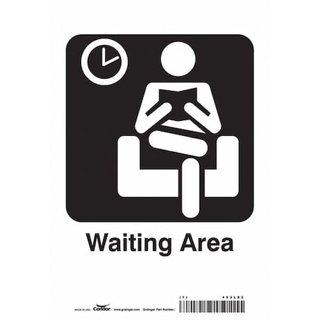 Waiting Area, 7 in W x 10 in H, Horizontal Rectangle, Vinyl, 453L82 MPN:453L82