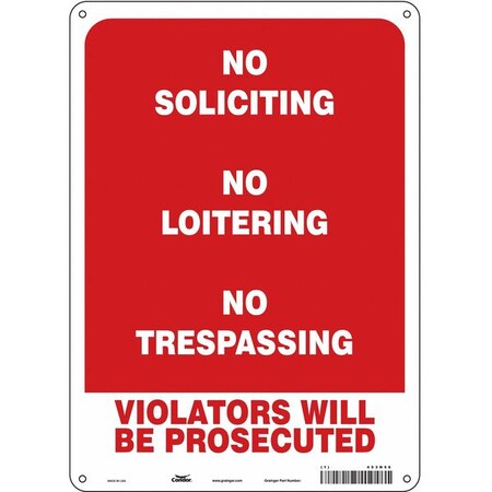 Security Sign, 14 in H, 10 in W, Polyethylene, Vertical Rectangle, English, 453N56 MPN:453N56