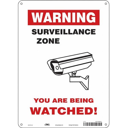 Security Sign, 14 in H, 10 in W, Polyethylene, Vertical Rectangle, English, 453R81 MPN:453R81
