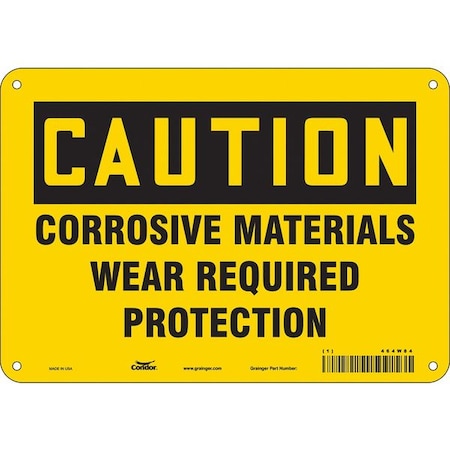 Safety Sign, 7 in Height, 10 in Width, Aluminum, Vertical Rectangle, English, 464W84 MPN:464W84