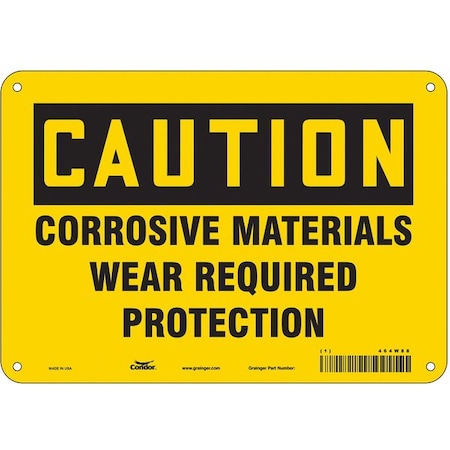 Safety Sign, 7 in Height, 10 in Width, Polyethylene, Vertical Rectangle, English, 464W88 MPN:464W88