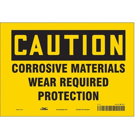 Safety Sign, 7 in Height, 10 in Width, Vinyl, Vertical Rectangle, English, 464W92 MPN:464W92