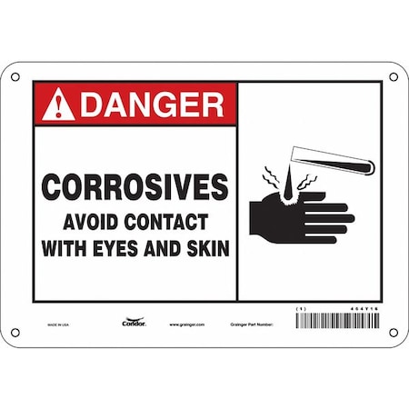 Safety Sign, 7 in Height, 10 in Width, Aluminum, Vertical Rectangle, English, 464Y16 MPN:464Y16