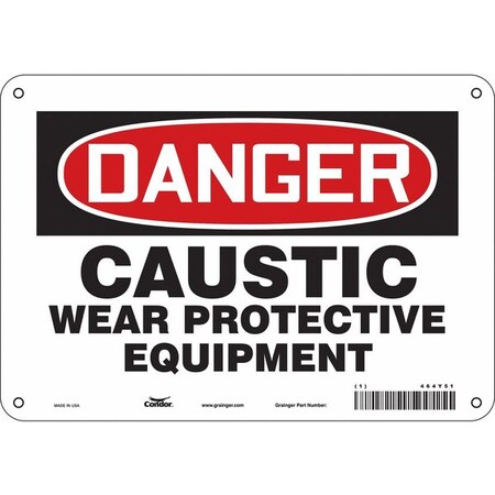 Safety Sign, 7 in Height, 10 in Width, Aluminum, Vertical Rectangle, English, 464Y51 MPN:464Y51