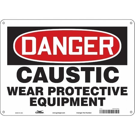 Safety Sign, 10 in Height, 14 in Width, Aluminum, Horizontal Rectangle, English, 464Y52 MPN:464Y52