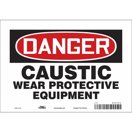 Safety Sign, 7 in Height, 10 in Width, Vinyl, Vertical Rectangle, English, 464Y55 MPN:464Y55