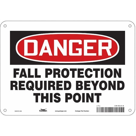 Safety Sign, 7 in Height, 10 in Width, Aluminum, Vertical Rectangle, English, 465A24 MPN:465A24