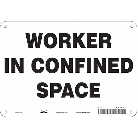 Safety Sign, 7 in Height, 10 in Width, Aluminum, Vertical Rectangle, English, 465G01 MPN:465G01
