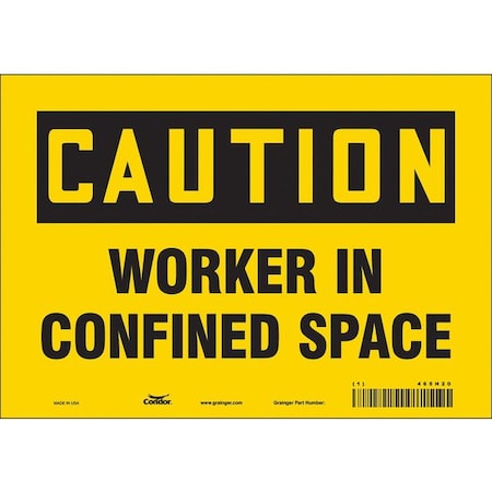 Safety Sign, 7 in Height, 10 in Width, Vinyl, Vertical Rectangle, English, 465H20 MPN:465H20