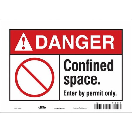 Safety Sign, 7 in Height, 10 in Width, Vinyl, Vertical Rectangle, English, 465H69 MPN:465H69