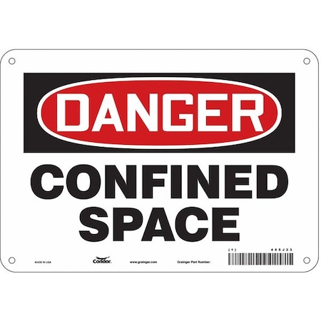 Safety Sign, 7 in Height, 10 in Width, Fiberglass, Vertical Rectangle, English, 465J23 MPN:465J23