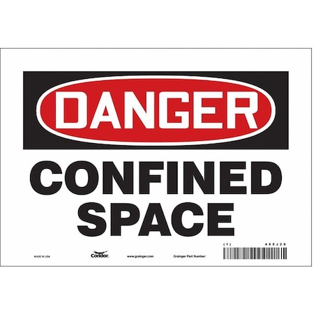 Safety Sign, 7 in Height, 10 in Width, Vinyl, Vertical Rectangle, English, 465J29 MPN:465J29