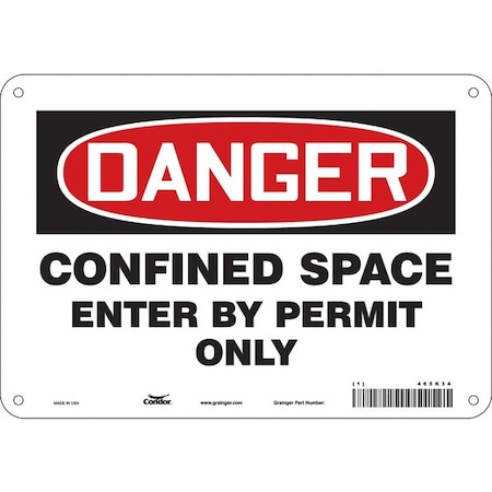 Safety Sign, 7 in Height, 10 in Width, Fiberglass, Vertical Rectangle, English, 465K34 MPN:465K34