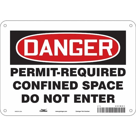 Safety Sign, 7 in Height, 10 in Width, Fiberglass, Vertical Rectangle, English, 465M83 MPN:465M83