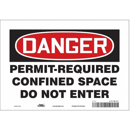 Safety Sign, 7 in Height, 10 in Width, Vinyl, Vertical Rectangle, English, 465M88 MPN:465M88