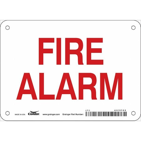 Safety Sign, 5 in Height, 7 in Width, Aluminum, Horizontal Rectangle, English MPN:465P06