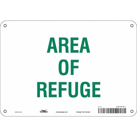Safety Sign, 7 in Height, 10 in Width, Polyethylene, Vertical Rectangle, English MPN:465P61