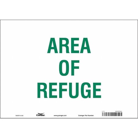 Safety Sign, 10 in Height, 14 in Width, Vinyl, Horizontal Rectangle, English MPN:465P64