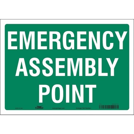 Safety Sign, 10 in Height, 14 in Width, Vinyl, Horizontal Rectangle, English MPN:465P74