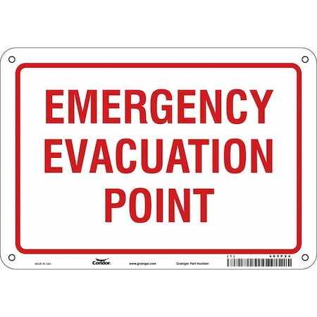 Safety Sign, 7 in Height, 10 in Width, Aluminum, Vertical Rectangle, English, 465P84 MPN:465P84
