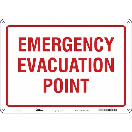 Safety Sign, 10 in Height, 14 in Width, Aluminum, Horizontal Rectangle, English, 465P85 MPN:465P85