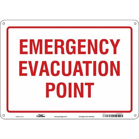 Safety Sign, 10 in Height, 14 in Width, Polyethylene, Horizontal Rectangle, English, 465P87 MPN:465P87