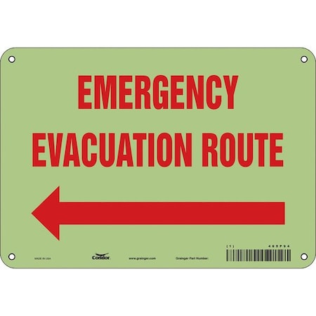 Safety Sign, 7 in Height, 10 in Width, Polyethylene, Vertical Rectangle, English, 465P94 MPN:465P94