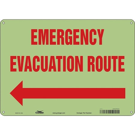 Safety Sign, 10 in Height, 14 in Width, Polyethylene, Horizontal Rectangle, English, 465P95 MPN:465P95