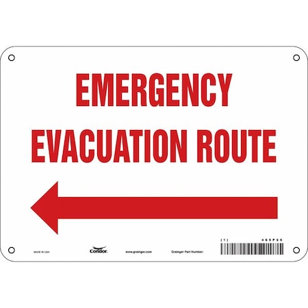 Safety Sign, 7 in Height, 10 in Width, Polyethylene, Vertical Rectangle, English, 465P96 MPN:465P96