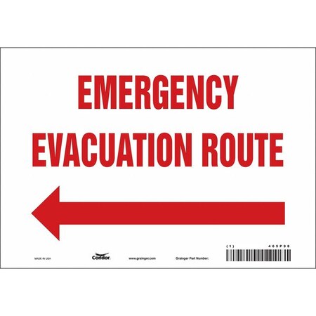 Safety Sign, 7 in Height, 10 in Width, Vinyl, Vertical Rectangle, English, 465P98 MPN:465P98