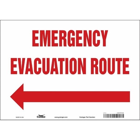Safety Sign, 10 in Height, 14 in Width, Vinyl, Horizontal Rectangle, English, 465P99 MPN:465P99