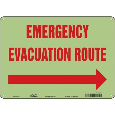Safety Sign, 10 in Height, 14 in Width, Polyethylene, Horizontal Rectangle, English, 465R08 MPN:465R08
