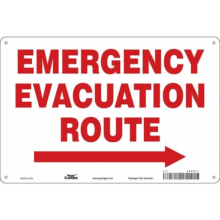 Safety Sign, 24 in H, 36 in W, Polyethylene, Horizontal Rectangle, English, 465R11 MPN:465R11