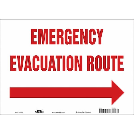 Safety Sign, 10 in Height, 14 in Width, Vinyl, Horizontal Rectangle, English, 465R13 MPN:465R13