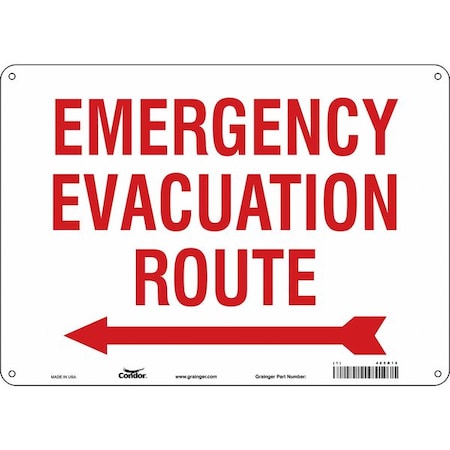 Safety Sign, 10 in Height, 14 in Width, Aluminum, Horizontal Rectangle, English, 465R15 MPN:465R15
