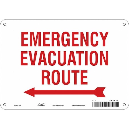 Safety Sign, 7 in Height, 10 in Width, Polyethylene, Vertical Rectangle, English, 465R18 MPN:465R18