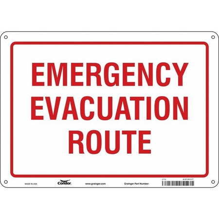 Safety Sign, 10 in Height, 14 in Width, Polyethylene, Horizontal Rectangle, English, 465R27 MPN:465R27