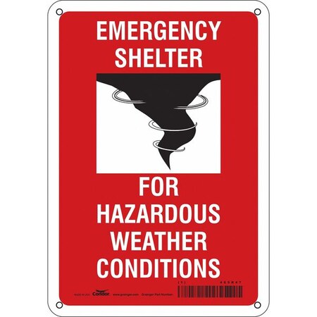 Safety Sign, 10 in Height, 7 in Width, Polyethylene, Horizontal Rectangle, English MPN:465R47
