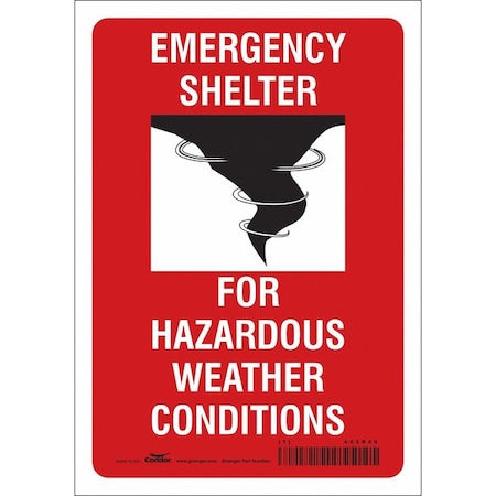 Safety Sign, 10 in Height, 7 in Width, Vinyl, Horizontal Rectangle, English MPN:465R49