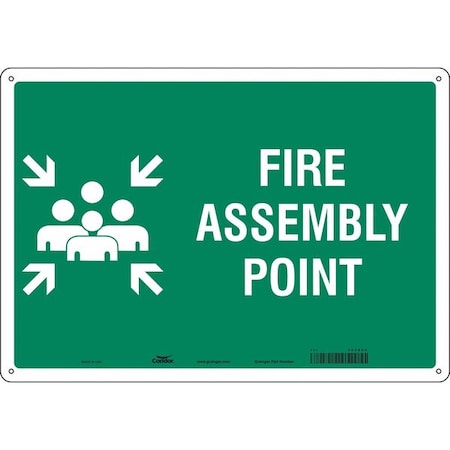 Safety Sign, 14 in Height, 20 in Width, Polyethylene, Horizontal Rectangle, English MPN:465R65